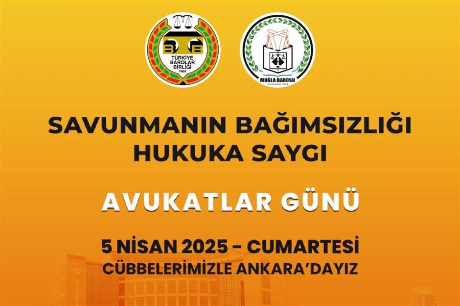 “ Savunmanın Bağımsızlığı ve Hukuka Saygı “ için 5 Nisan 2025 Avukatlar Gününde cübbelerimizle Ankara’da buluşacağız.